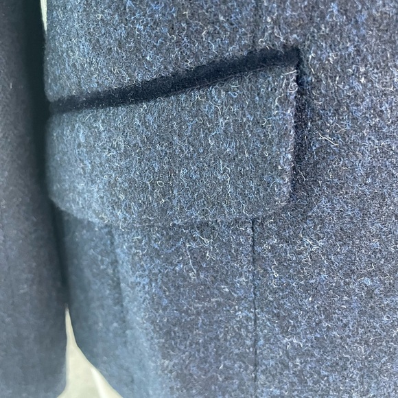 Talbots Marine Blue Wool Blazer Size 14P - Picture 9 of 14